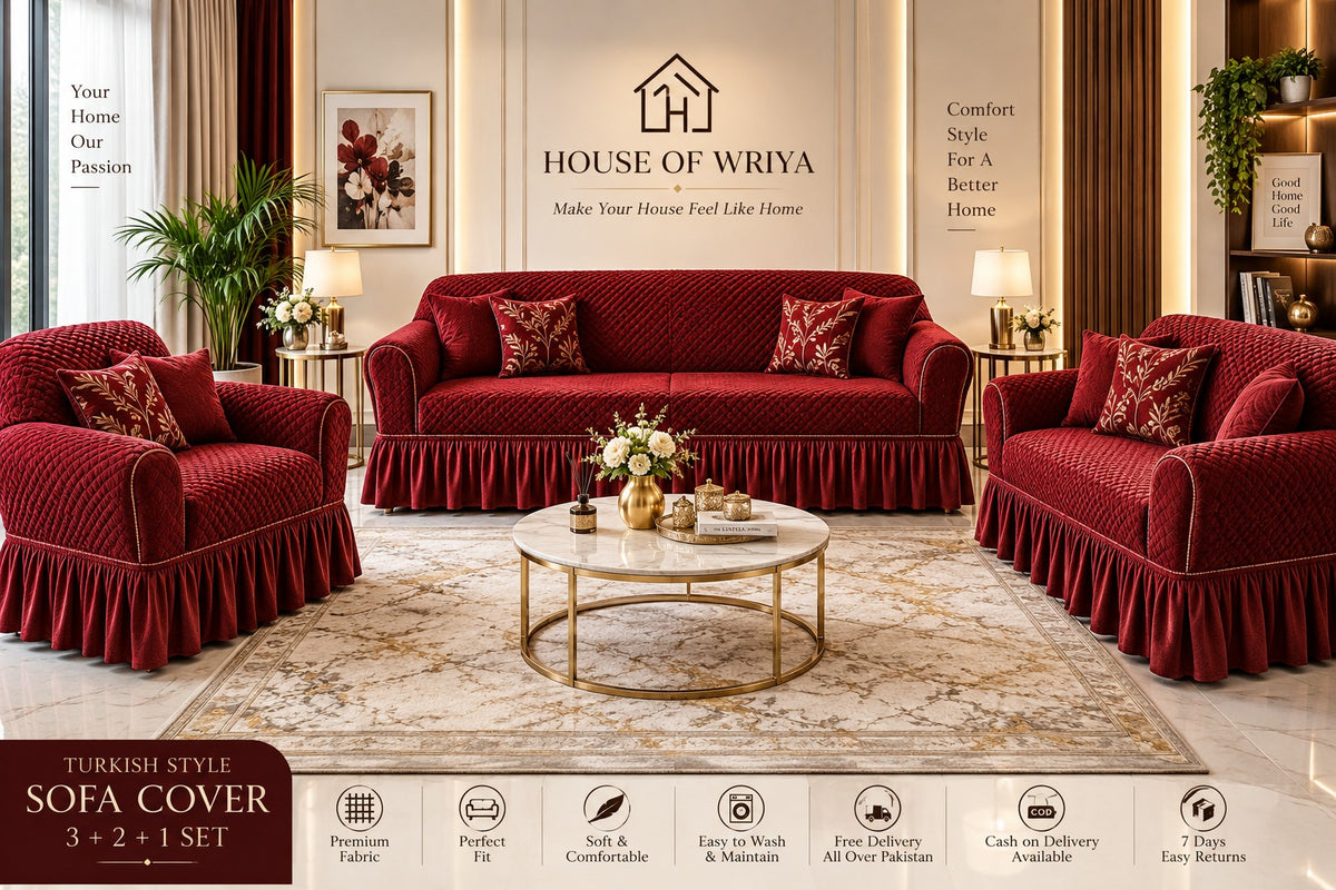 ❤️ Royal Ruby — Turkish Luxe Sofa Cover