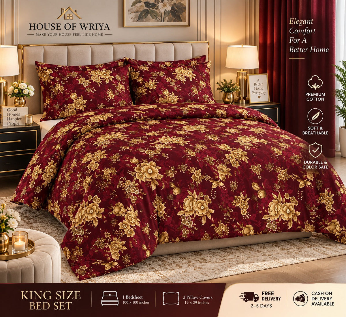 ❤️ Royal Burgundy Bloom