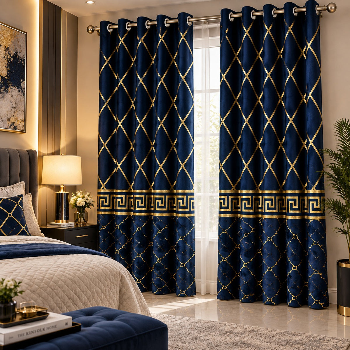 💙 Royal Navy Gold Geometric