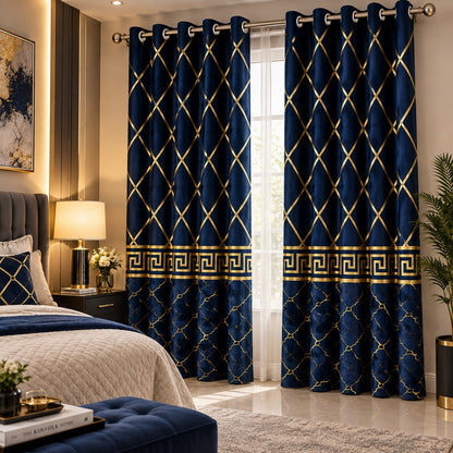 💙 Royal Navy Gold Geometric
