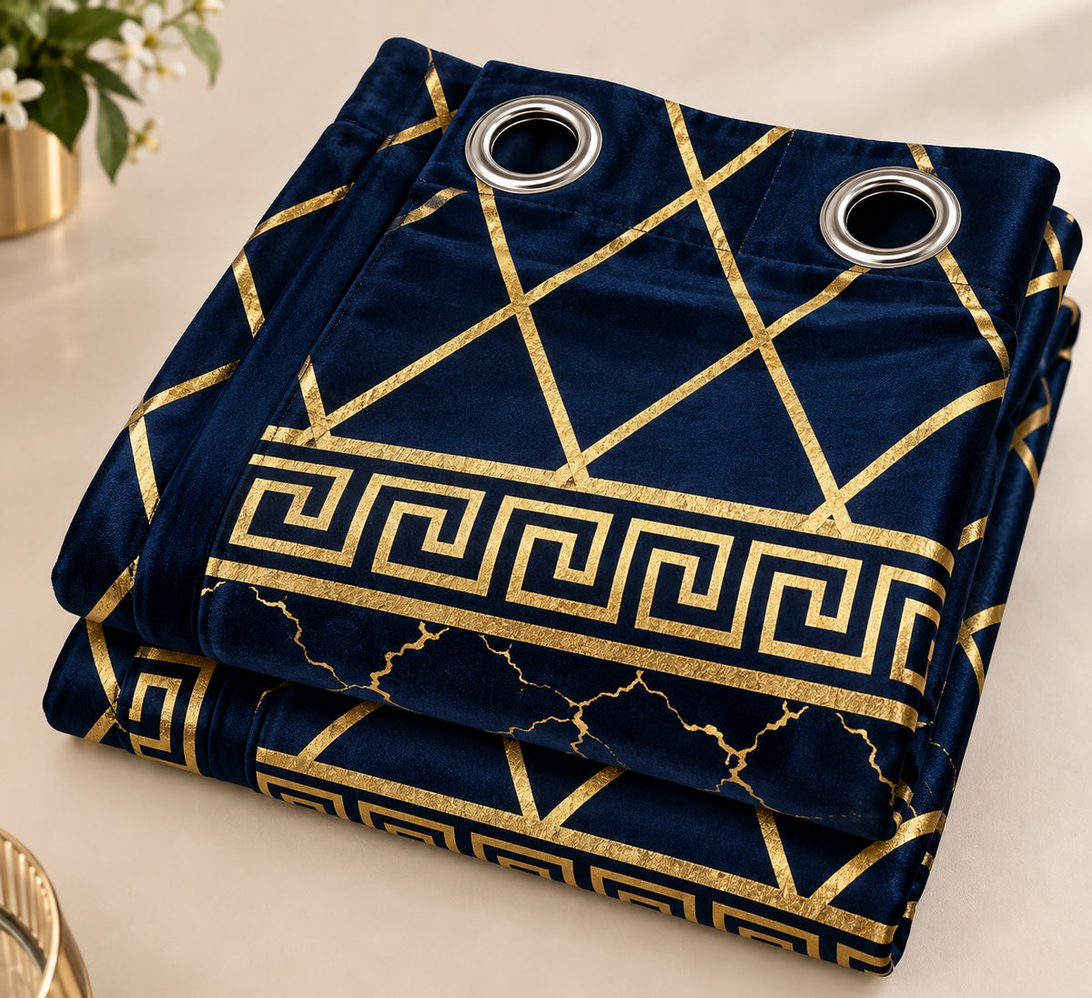 💙 Royal Navy Gold Geometric