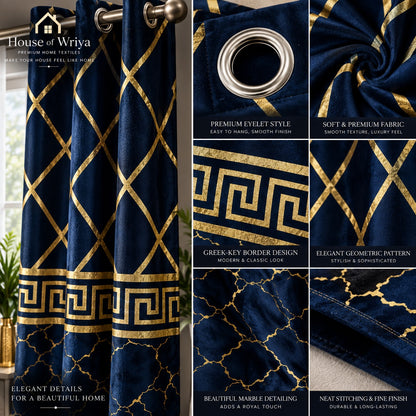 💙 Royal Navy Gold Geometric