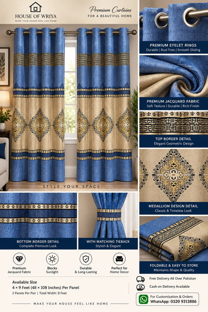 💙 Royal Blue &amp; Gold Medallion