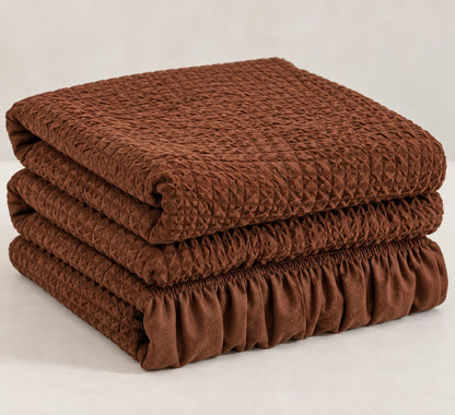 🤎 Royal Mocha Comfort — 6 Seater Sofa Cover Set