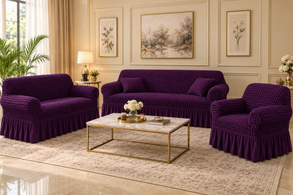 💜 Royal Plum Turkish Sofa Cover