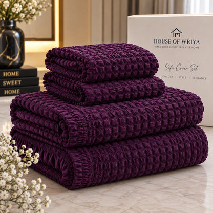 💜 Royal Plum Turkish Sofa Cover