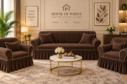 🤎 Chocolate Brown Turkish Sofa Cover