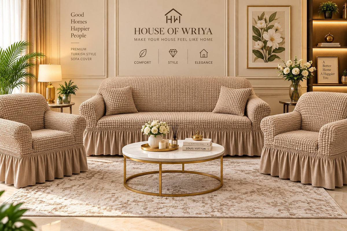 🤎 Champagne Beige Turkish Sofa Cover