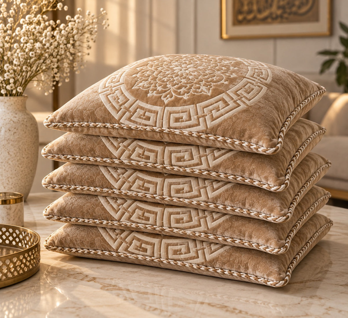✨ Premium Jagad Velvet Cushion Cover Set